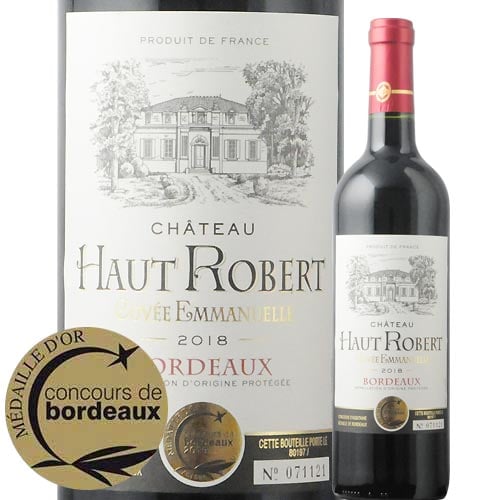 シャトー・オー・ロベール　キュヴェ・エマニュエル 2018年 フランス ボルドー  赤ワイン フルボディ 750ml