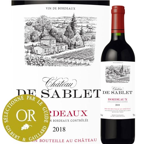 シャトー・ド・サブレ 2018年 フランス ボルドー 赤ワイン フルボディ 750ml