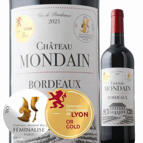 シャトー・モンデン 2023年 フランス ボルドー赤ワイン フルボディ 750ml