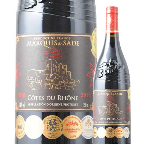 コート・デュ・ローヌ マルキ・ド・サド メゾン・ド・サド 2016年 フランス ローヌ 赤ワイン フルボディ 750ml