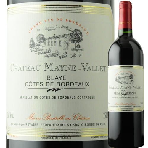 シャトー・メイヌ・ヴァレ プルミエール・コート・ド・ブライ 2017年 フランス ボルドー 赤ワイン フルボディ 750ml