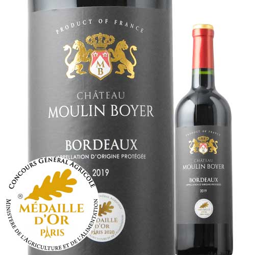 シャトー・ムーラン・ド・ボワイエ 2019年 フランス ボルドー 赤ワイン フルボディ 750ml