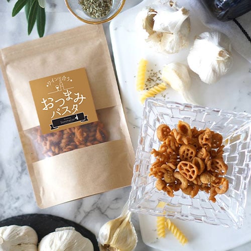 【アウトレット特価・賞味期限7/31まで】おつまみパスタ　ガーリック味　25g 日本【食品】【おつまみ】